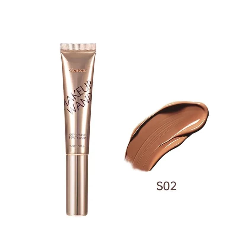 liquid contour wand in shade S02 deep with a cream swatch